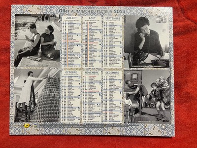 CALENDRIER LA POSTE 2023 Rétro photos de Robert Doisneau scène de vie